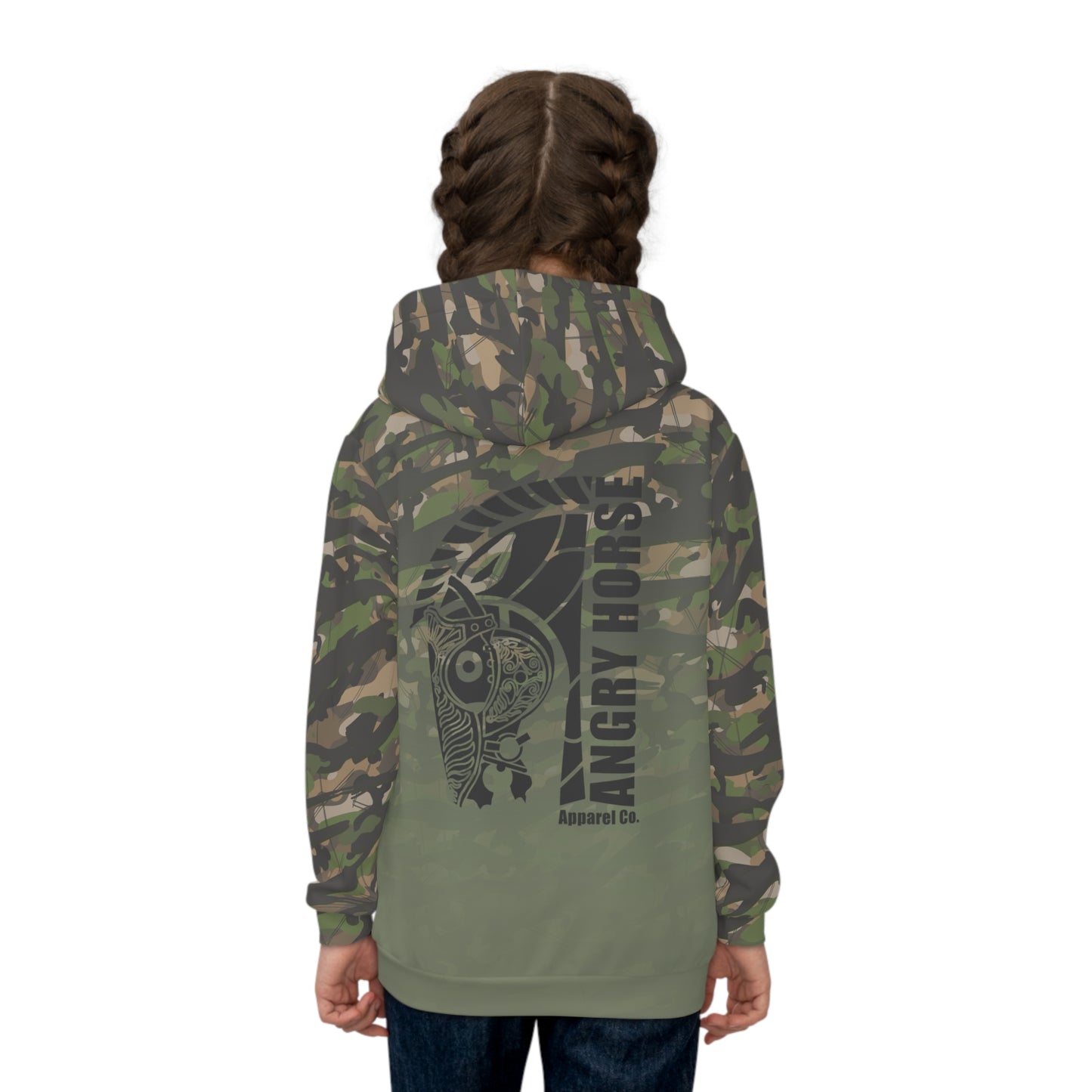 Angry Horse Woodland Tiger Children's Hoodie